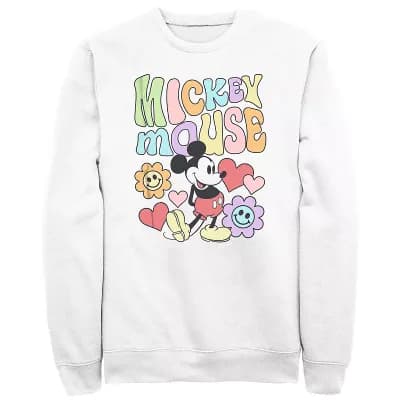 Disney's Mickey Mouse Men's Groovy Style Fleece Sweatshirt