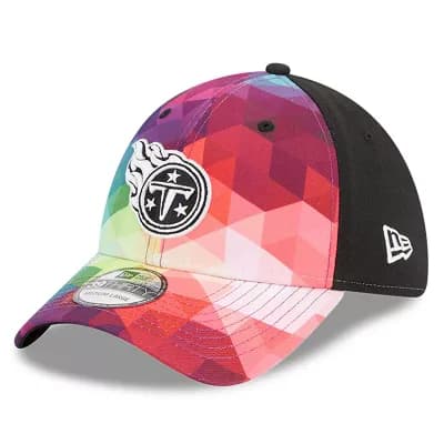 Men's New Era Pink Tennessee Titans 2023 NFL Crucial Catch 39THIRTY Flex Hat
