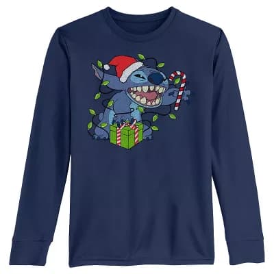 Boys 4-7 Lilo & Stitch Merry Stitchmas Long Sleeve Graphic Tee