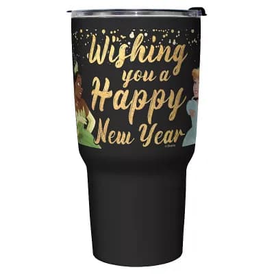 Disney Princess Wishing A Happy New Year Stainless Steel Travel Graphic Mug
