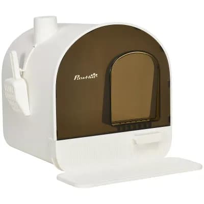 PawHut Cat Litter Box with Lid with Scoop and Filter