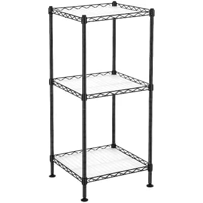 3 tier Bathroom Shelf, Wire Shelving Unit, Metal Storage Rack For Small Space