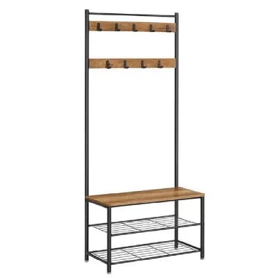 Coat Rack Hall Tree With Shoe Storage Bench