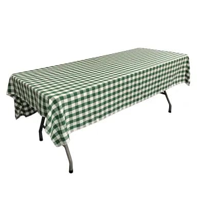 Gingham Check Tablecloth Rectangular Polyester Table Cover for Indoor Outdoor Use
