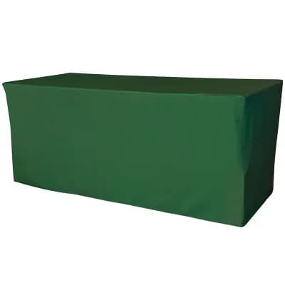 Fitted Table Cover for 6 Foot Utility Table, Polyester Poplin Tablecloth for Serving and Display