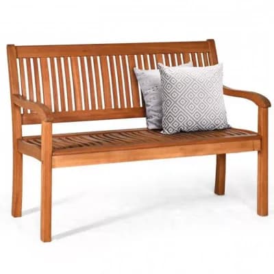 Farmhome Slatted 2 Seater Garden Eucalyptus Bench
