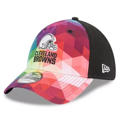 Men's New Era Pink Cleveland Browns 2023 NFL Crucial Catch 39THIRTY Flex Hat