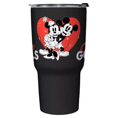 Disney's Mickey Mouse And Minnie Couple Goals Graphic Travel Mug