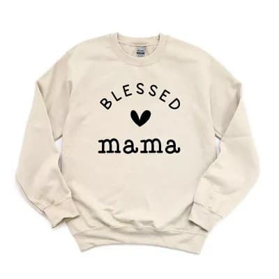 Blessed Mama Heart Sweatshirt