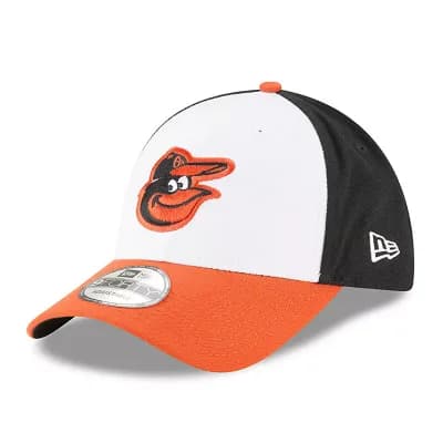 Men's New Era White Baltimore Orioles Logo League 9FORTY Adjustable Hat