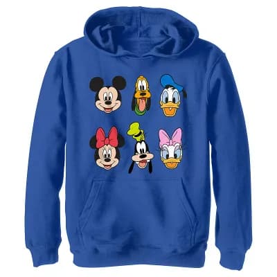 Disney's Mickey Mouse And Friends Faces Boys Graphic Hoodie