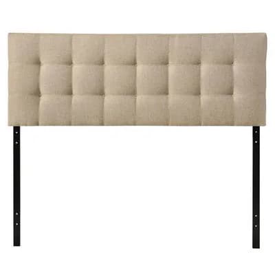 Full Size Modern Beige Fabric Tufted Upholstered Headboard