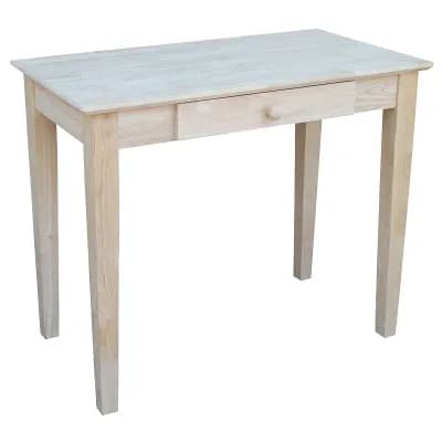 Compact Computer Desk with Keyboard Tray and Drawer for Bedroom or Home Office Use, White, 36"