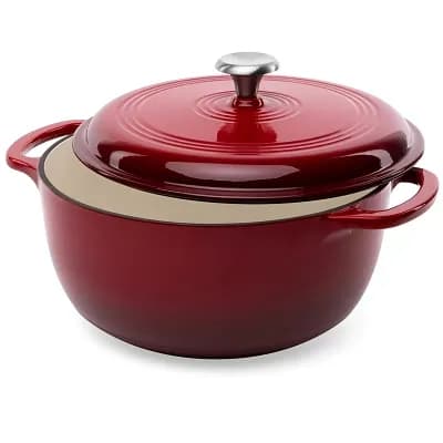 6-qt Enamel-Coated Dutch Oven for Soups, Stews, and Casseroles, Oven and Grill Safe