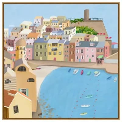 Italian Coast By Carla Daly Framed Canvas Wall Art Print