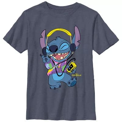 Disney's Lilo & Stitch Boys 6-20 Cool Rockin' Stitch Tee