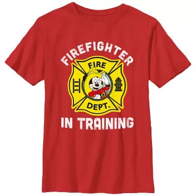 Disney's Mickey Mouse Firefighter In Training Boys Graphic Tee