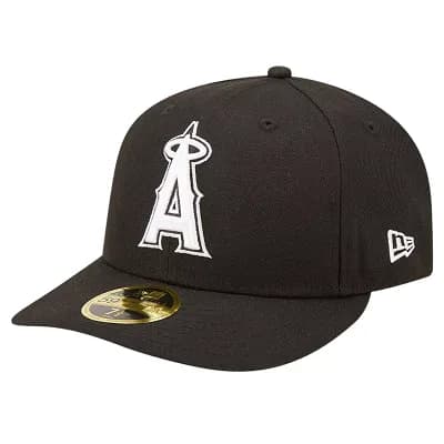 Men's New Era Black Los Angeles Angels Low Profile 59FIFTY Fitted Hat