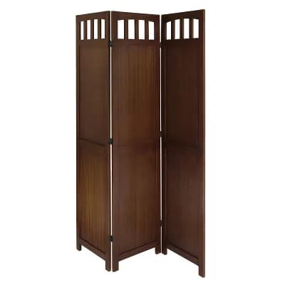 3-Panel Folding Room Divider, Classic Wooden Screen for Privacy, Space Separation, or Photo Backdrop