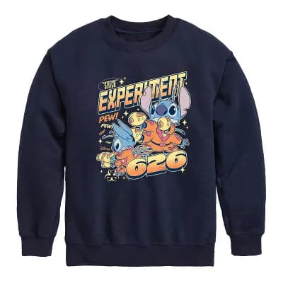 Disney's Lilo & Stitch Boys 8-20 Experiment 626 Crew Fleece Sweatshirt