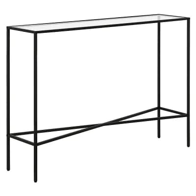 Finley & Sloane Henley Glass Top Rectangular Console Table