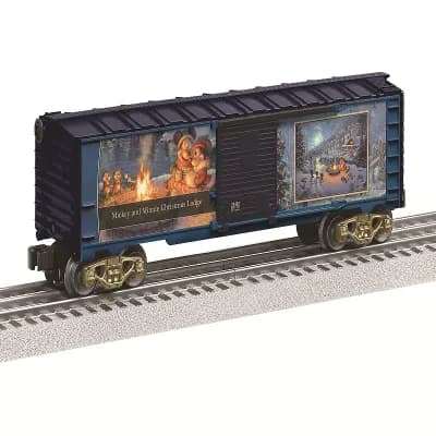 Disney's Mickey Mouse & Minnie Mouse Lionel Thomas Kinkade Studios Christmas Lodge Boxcar