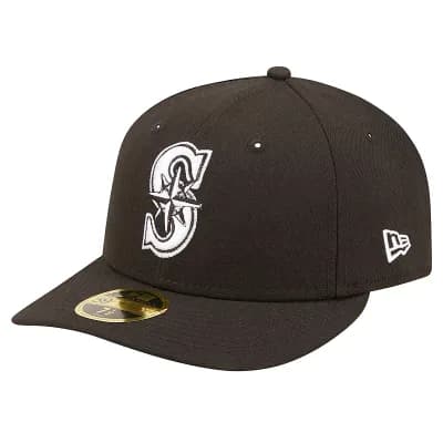 Men's New Era Black Seattle Mariners Low Profile 59FIFTY Fitted Hat