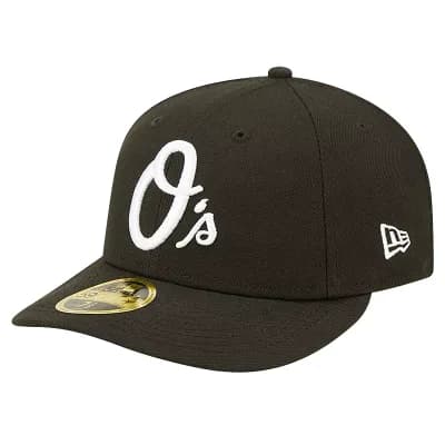 Men's New Era Black Baltimore Orioles Low Profile 59FIFTY Fitted Hat