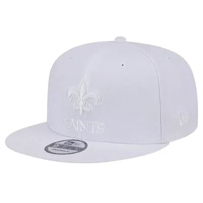 Men's New Era New Orleans Saints Main White on White 9FIFTY Snapback Hat