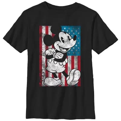 Disney's Mickey Mouse USA Distressed Style Boys 6-20 Graphic Tee