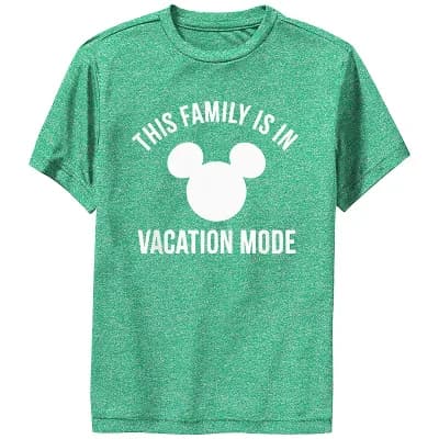 Disney's Mickey Mouse This Family Is In Vacation Performance Boys 6-20 Graphic Tee