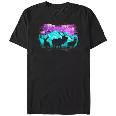 Big & Tall Three Elks At Night Graphic Tee