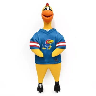 NCAA Jayhawks Rubber Chicken Toy