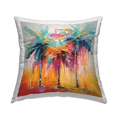 Stupell Home Decor Modern Palm Trees Indoor / Outdoor Throw Pillow