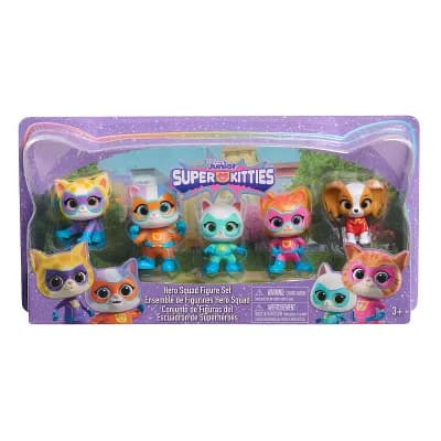 Disney Junior SuperKitties Hero Squad Figure 5 pc Set