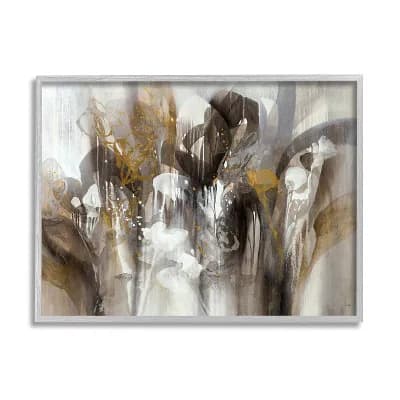 Stupell Home Decor Abstract Cascading Shapes Modern Brown - Gray Frame