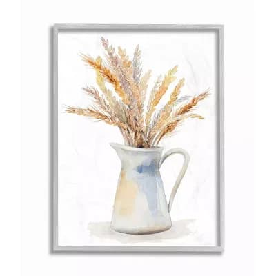 Stupell Home Decor Wheat In Jug Still Life Watercolor Framed Wall Art