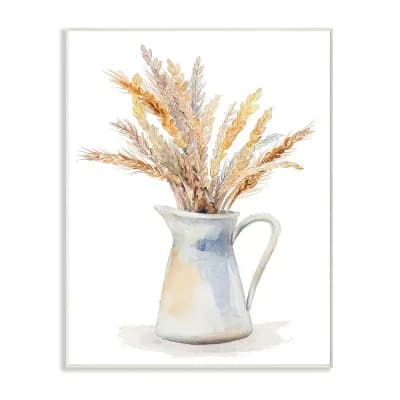 Stupell Home Decor Wheat In Jug Still Life Watercolor Wall Art