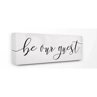Stupell Home Decor Be Our Guest Script Canvas Wall Art
