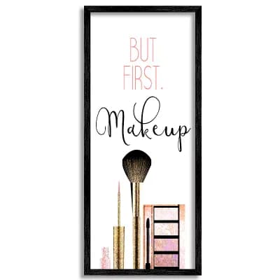 Stupell Home Decor Makeup Fashion Designer Modern Framed Canvas Wall Art