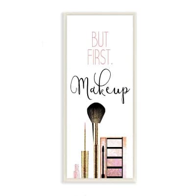 Stupell Home Decor Makeup Fashion Designer Modern Framed Canvas Wall Art