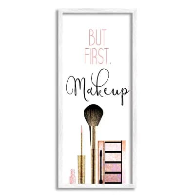 Stupell Home Decor Makeup Fashion Designer Modern Framed Canvas Wall Art