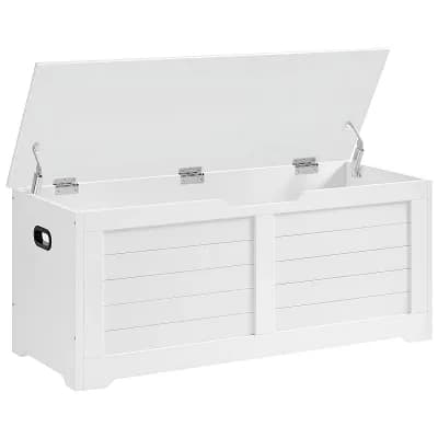 Storage Chest, Storage Trunk with 2 Safety Hinges, Storage Bench, Shoe Bench, Farmhouse Style