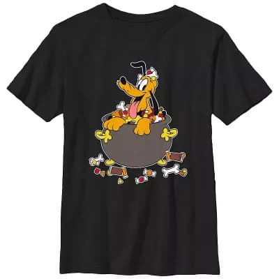 Disney's Mickey Mouse Pluto Enjoying Candies Boys 6-20 Graphic Tee