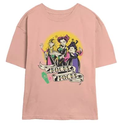 Disney's Hocus Pocus Sanderson Sisters Moonlight Retro Juniors' Skimmer Graphic Tee