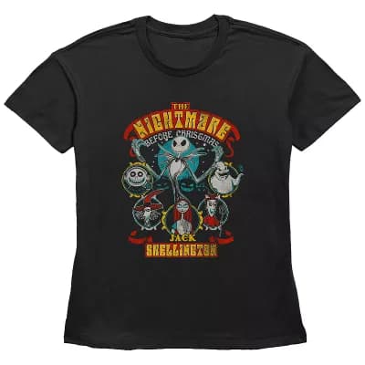 Disney's The Nightmare Before Christmas Halloween Lineup Women's Graphic Tee