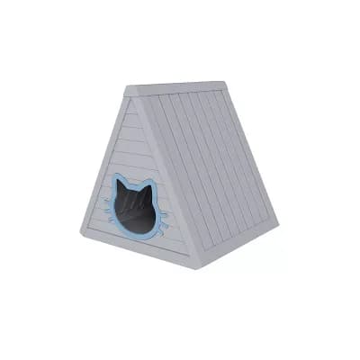 Cat House for Outdoor Weatherproof Shelter Cats Triangle Moisture and Odor Resistant