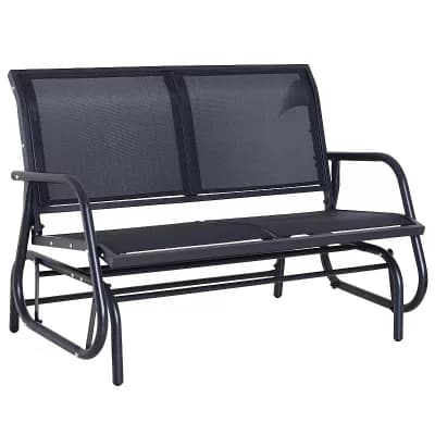 2-Seat Garden Rocking Chair, Perfect for Patios, Porches, and Backyards