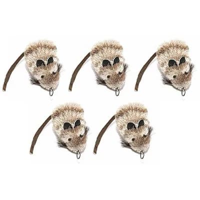Go Cat Wand Toy Attachment, Cat Catcher Mice Refill, 5 Pack