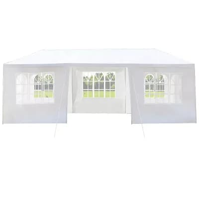 Spiral Pipe 3x9m 7-Sided Pergola - Iron Frame with PE Cloth for a Sophisticated